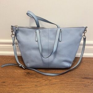 COACH Blue Leather Tote Bag